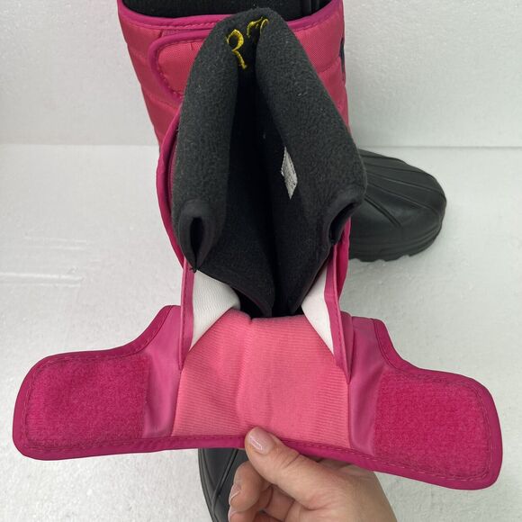 POLO RALPH LAUREN VANCOUVER BIG PONY EZ SNOW BOOTS RASPBERRY/BLACK KIDS SIZE 4❄️ - Picture 9 of 13